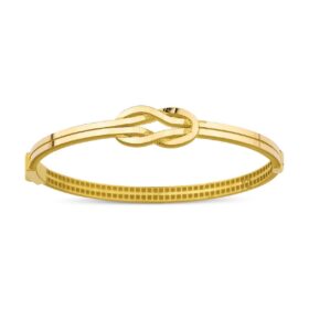 22 Ayar Görünümlü 14 Ayar Altın Düğüm Ajda Bilezik Kelepçe