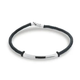 Altın & Deri Erkek Bileklik