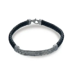 Altın & Deri Erkek Bileklik