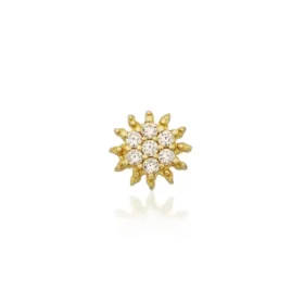 Altın Tragus Taşlı Güneş Piercing