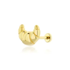 Altın Tragus Kruvasan Piercing