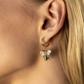 Bee Mine Altın Arı Küpe