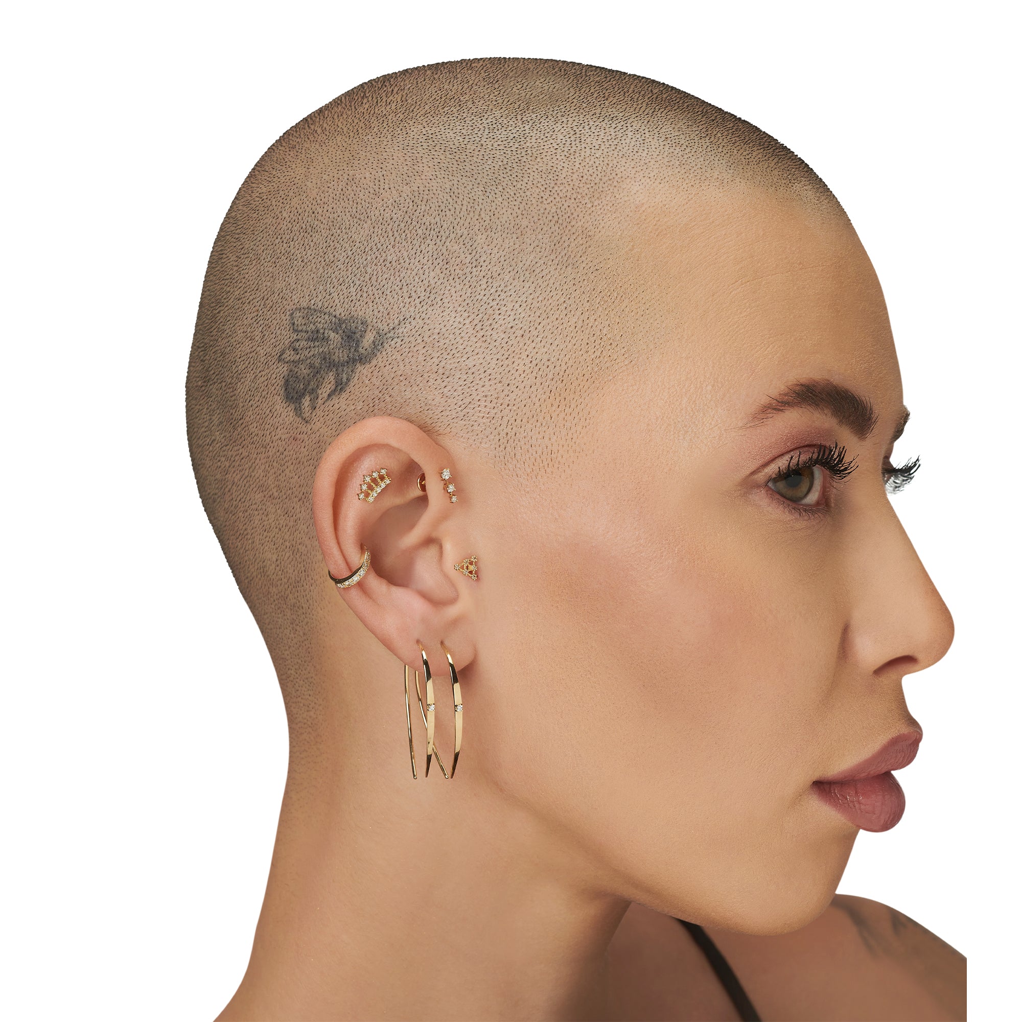Halka Taşlı Pırlanta Earcuff - Görsel 10