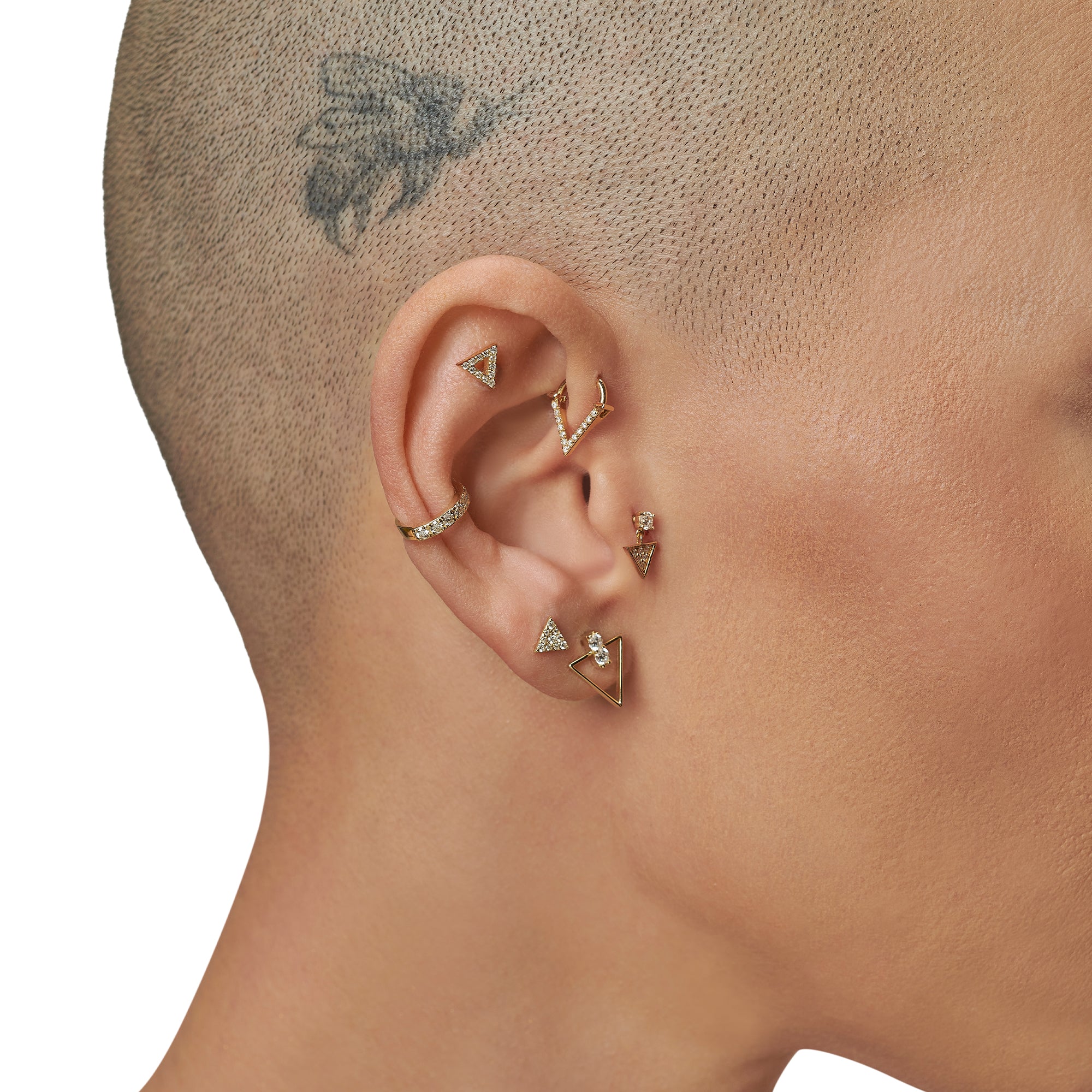 Halka Taşlı Pırlanta Earcuff - Görsel 7