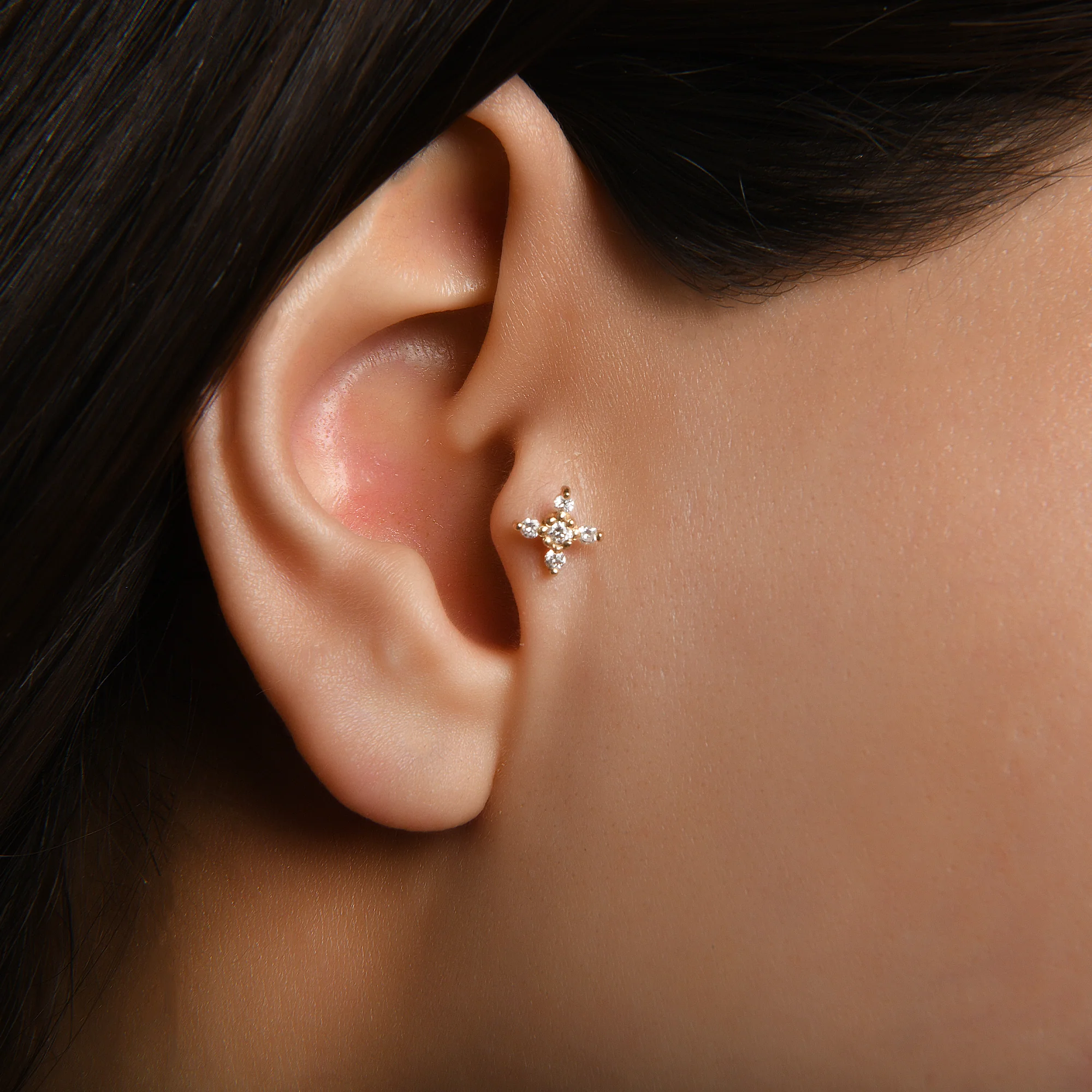 Beş Taşlı Pırlanta Piercing - Görsel 2