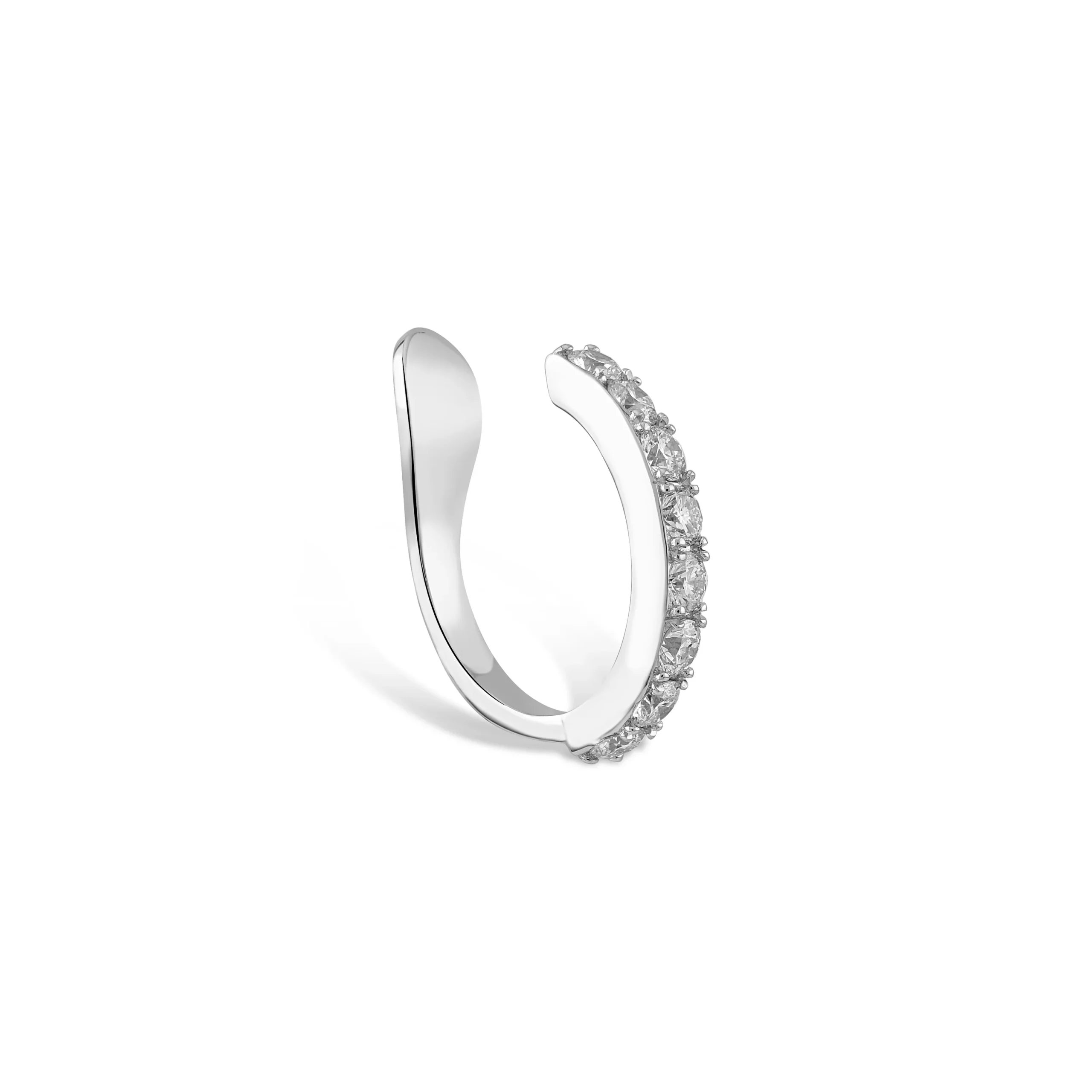Halka Taşlı Pırlanta Earcuff - Görsel 3