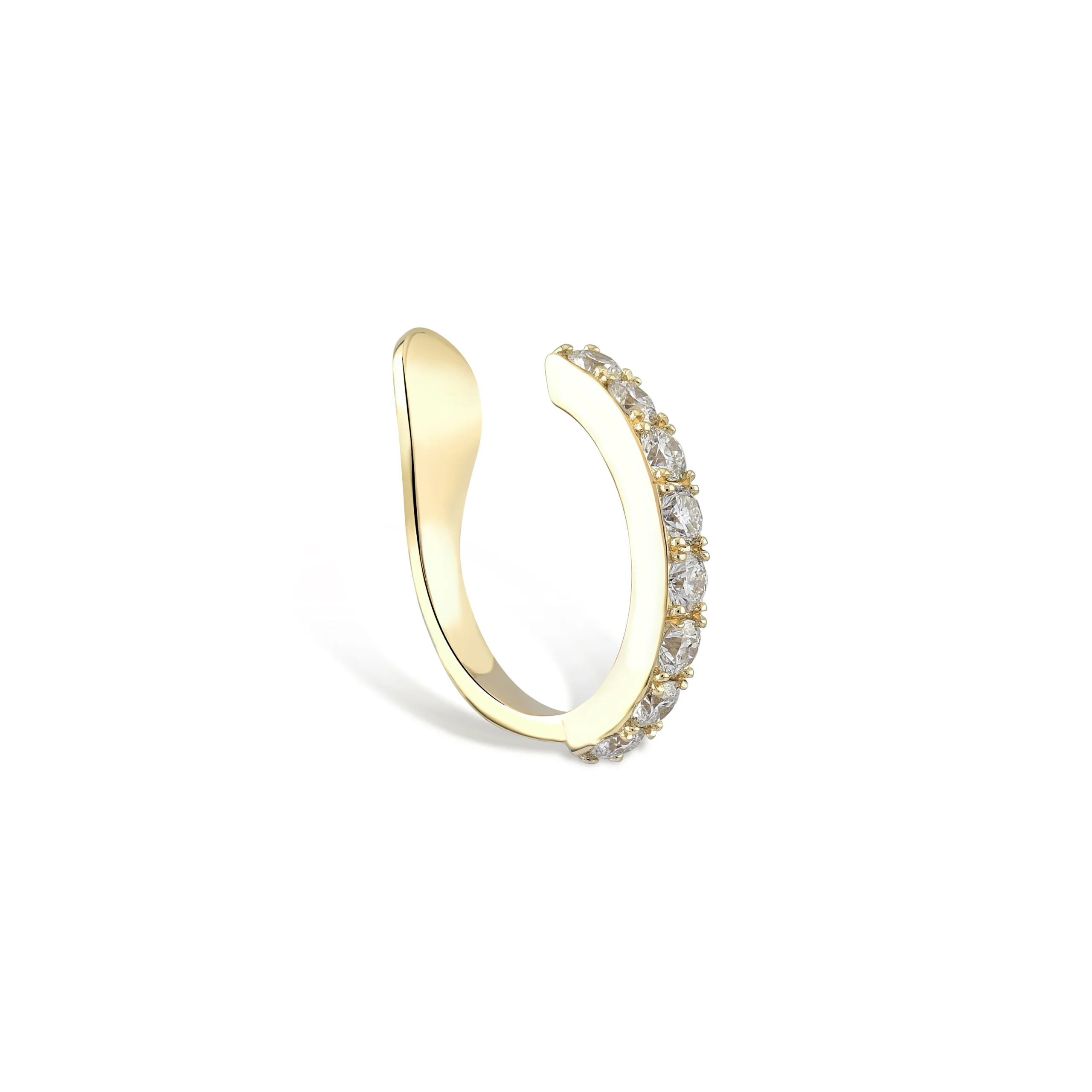 Halka Taşlı Pırlanta Earcuff - Görsel 6