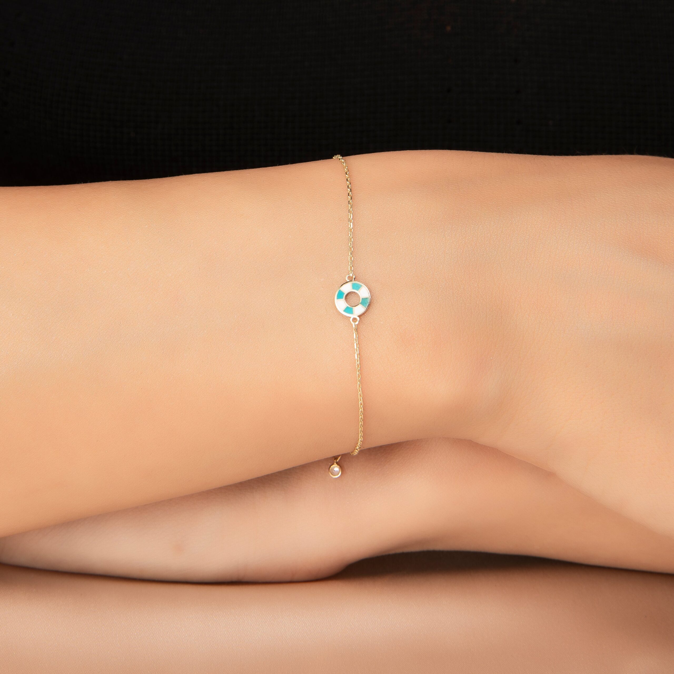 Rhythm Mineli Polo Altın Bileklik - Görsel 2