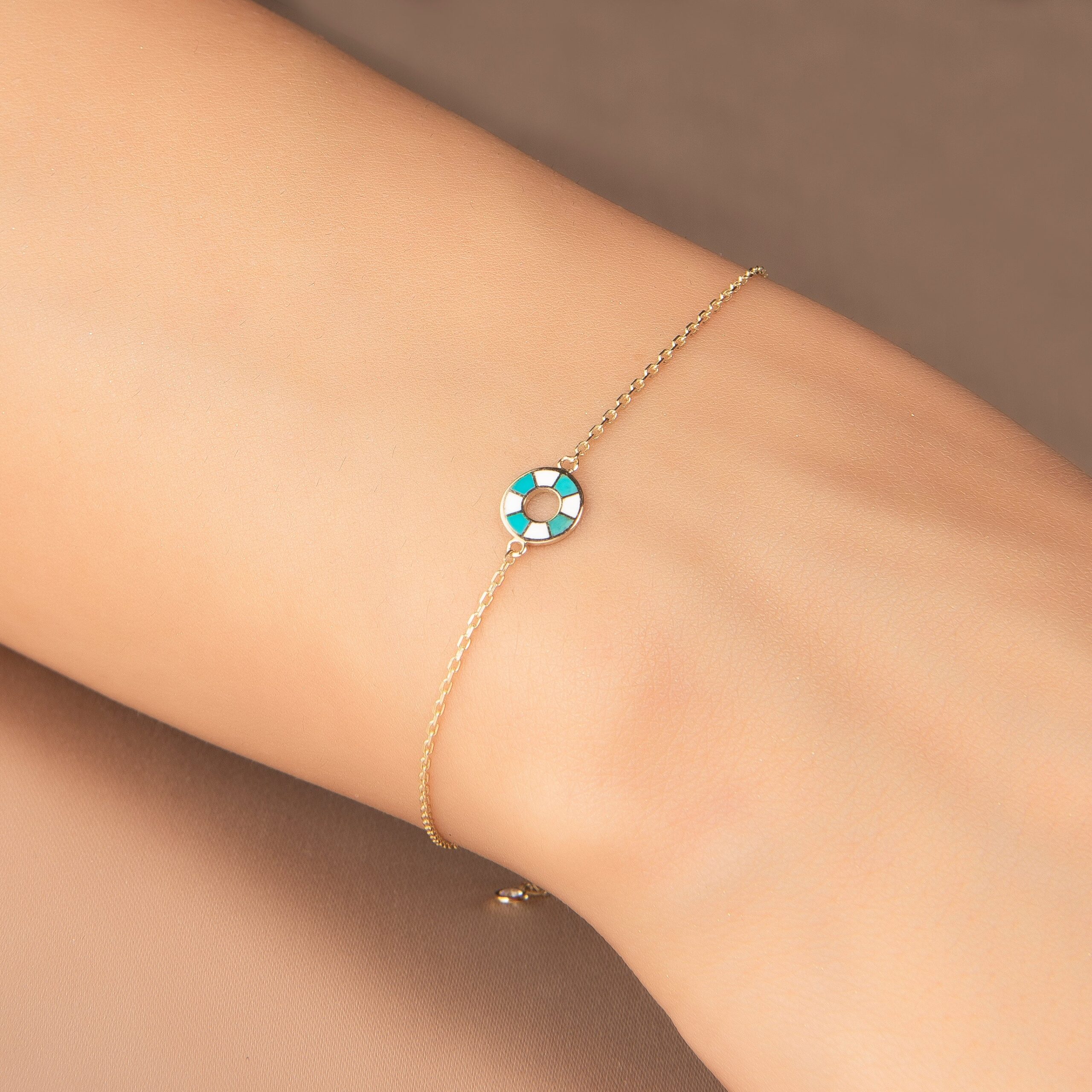 Rhythm Mineli Polo Altın Bileklik - Görsel 3