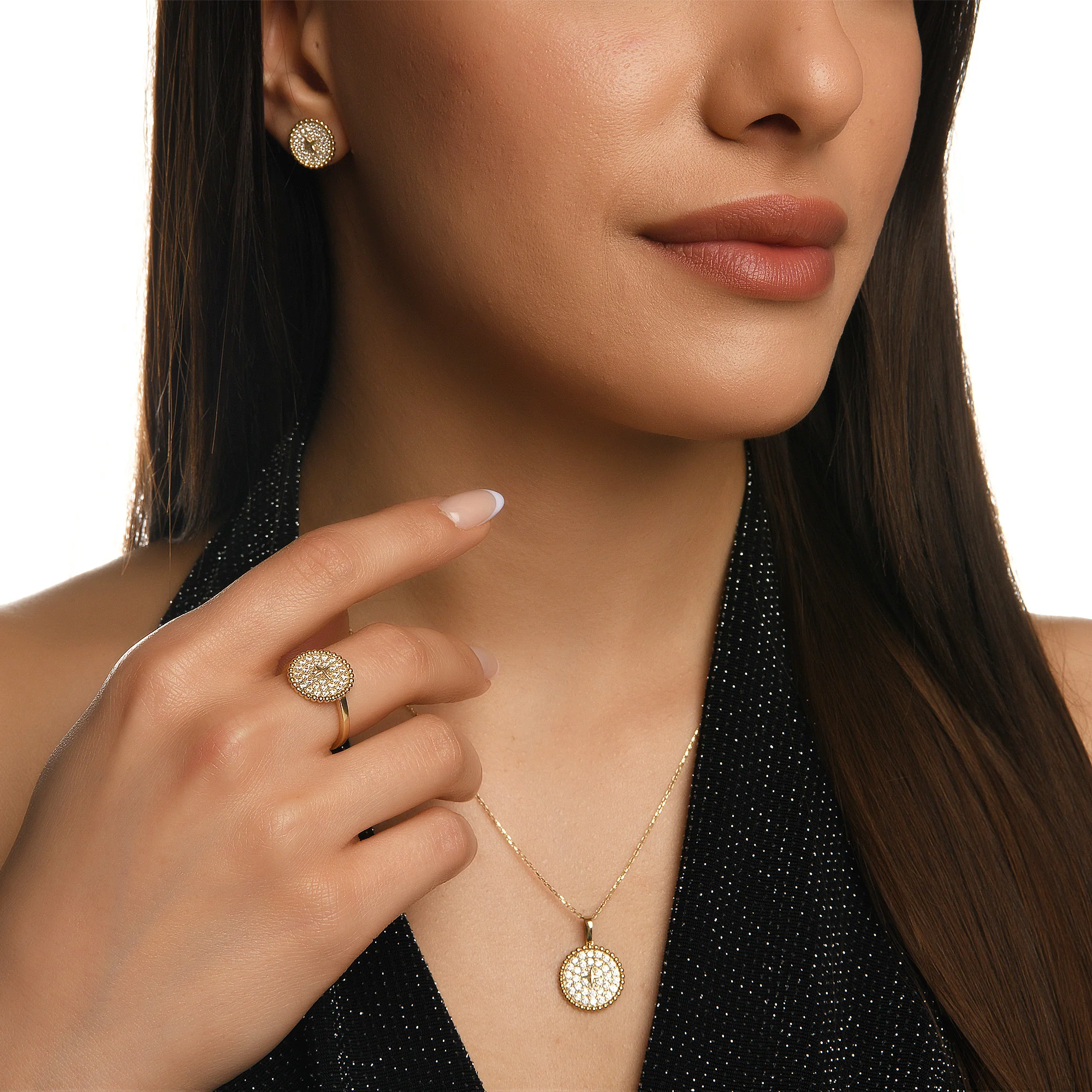 Çakra Taşlı Altın Kolye - Görsel 2