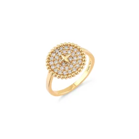 Çakra Taşlı Altın Yüzük