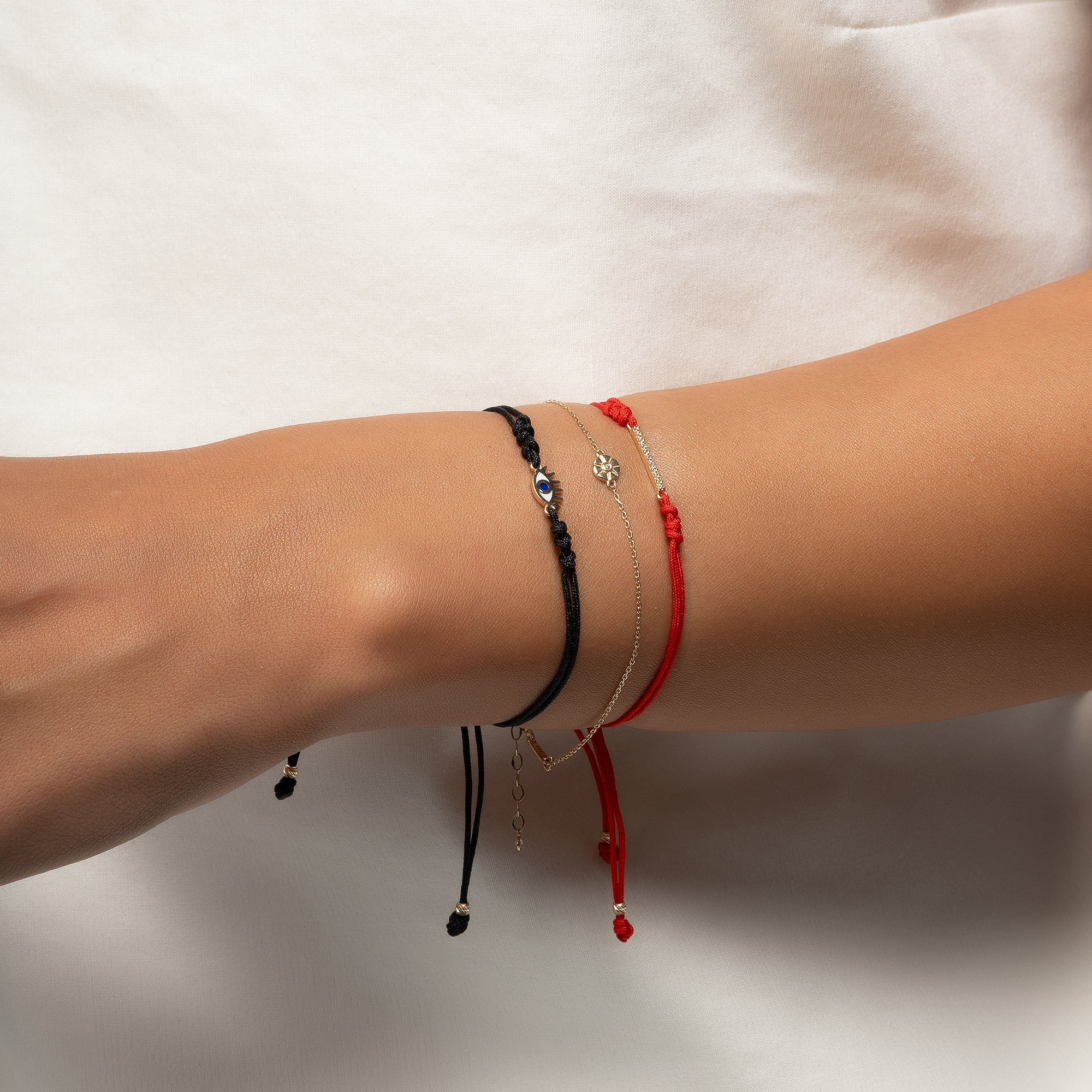 Motto Mineli Altın Göz İpli Bileklik - Görsel 4