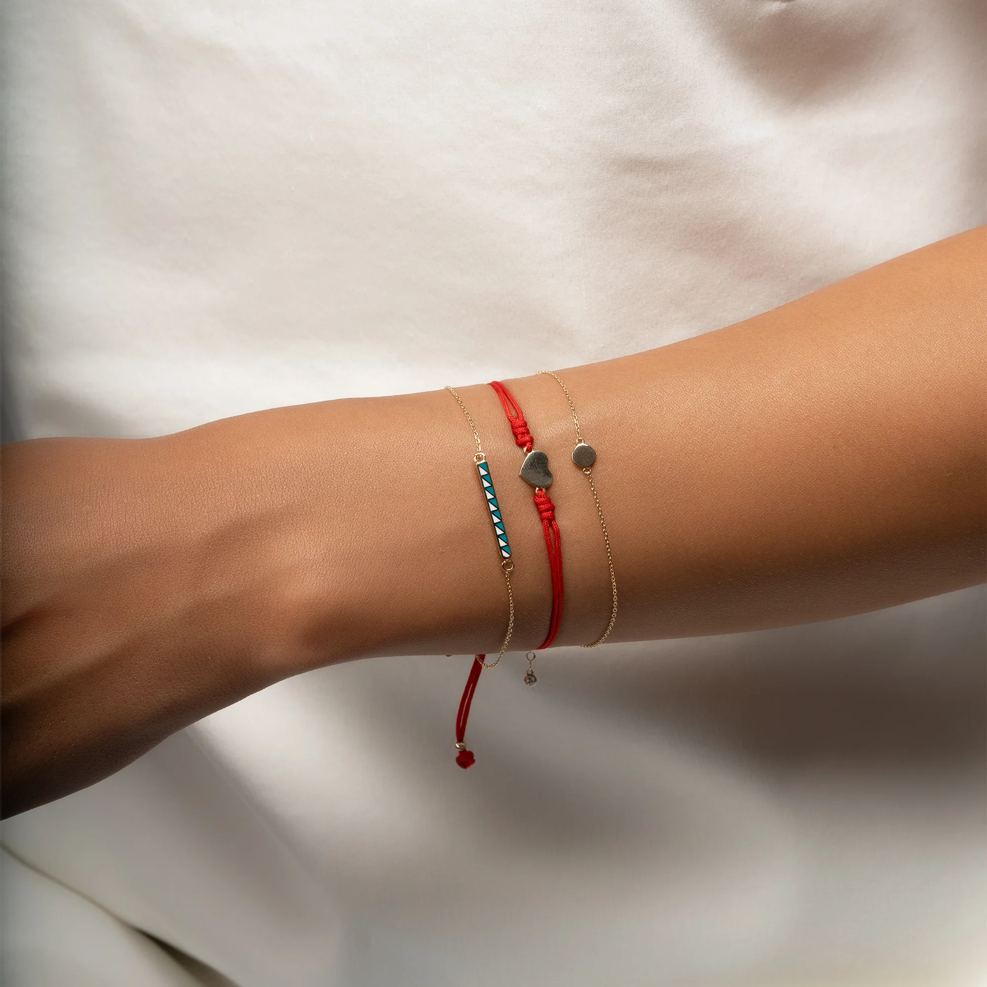 Motto Altın Kalp İpli Bileklik - Görsel 4