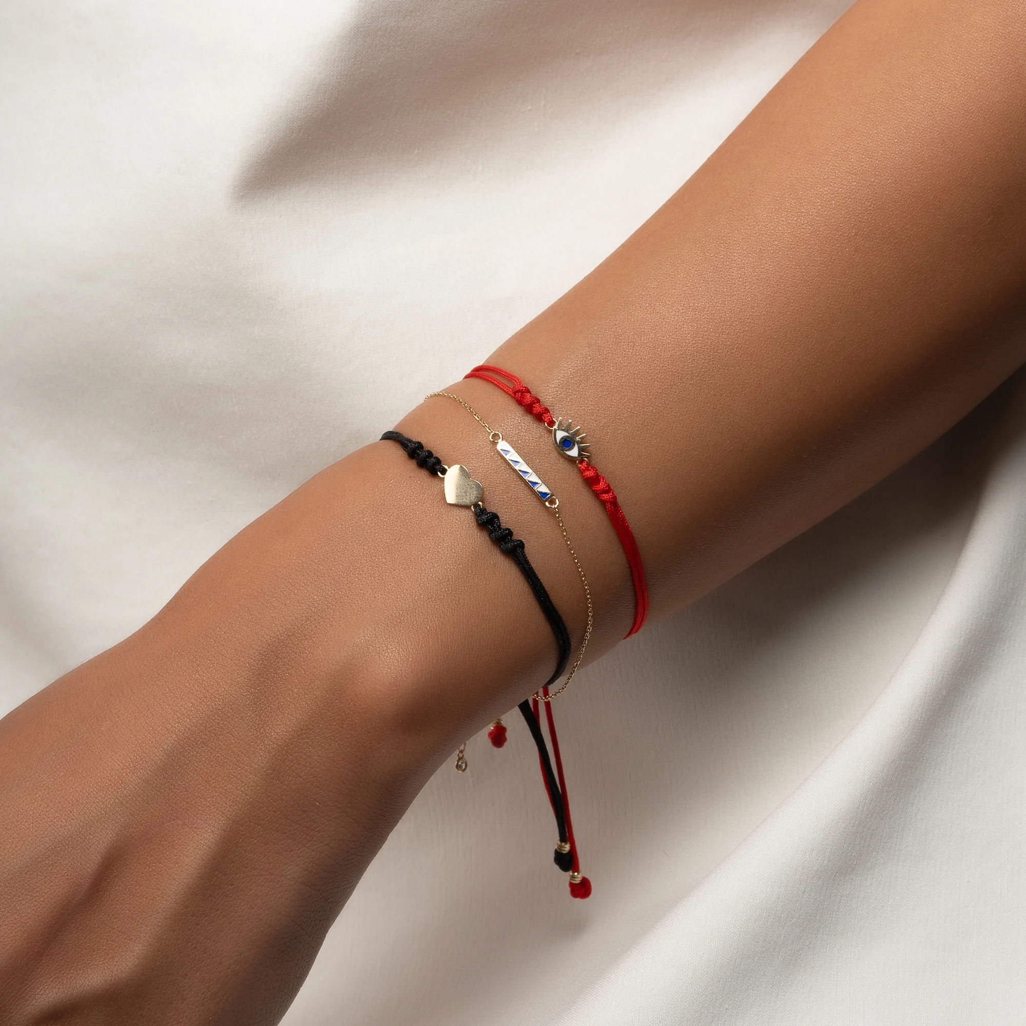 Motto Altın Kalp İpli Bileklik - Görsel 5