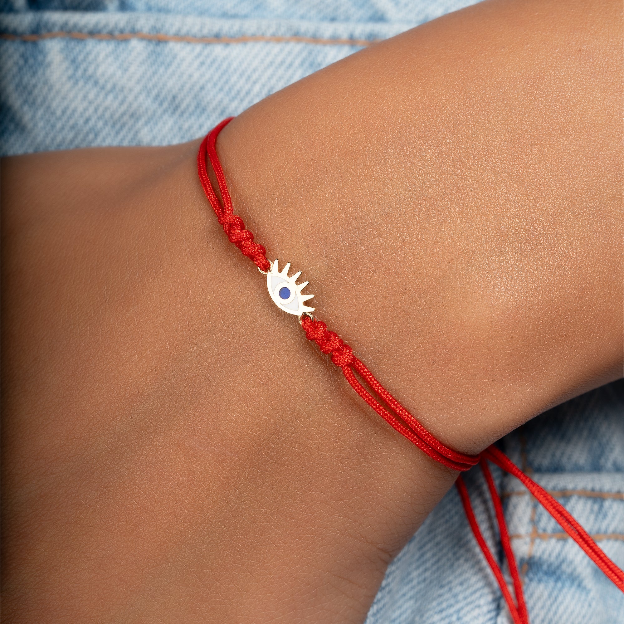 Motto Mineli Altın Göz İpli Bileklik - Görsel 6