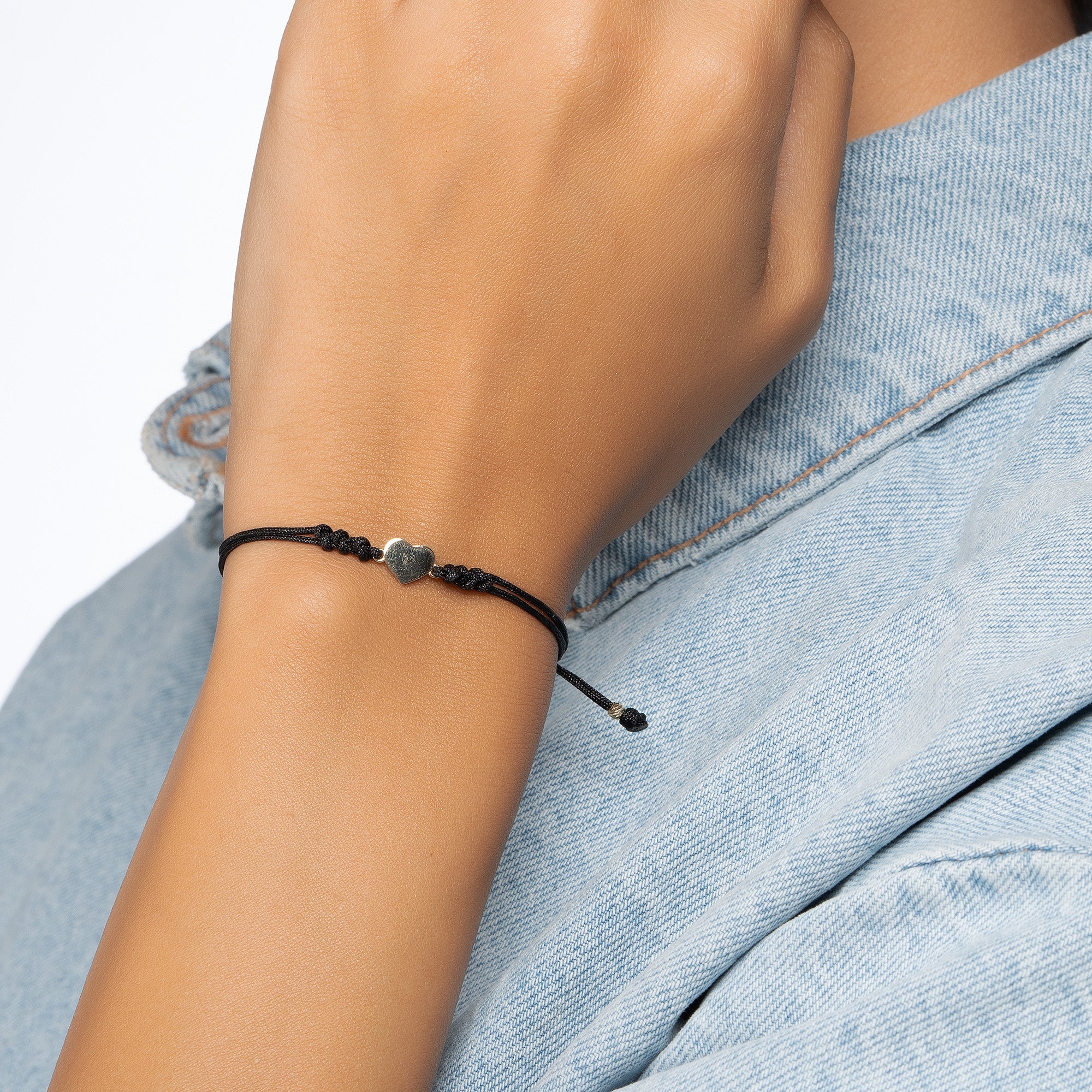 Motto Altın Kalp İpli Bileklik - Görsel 2