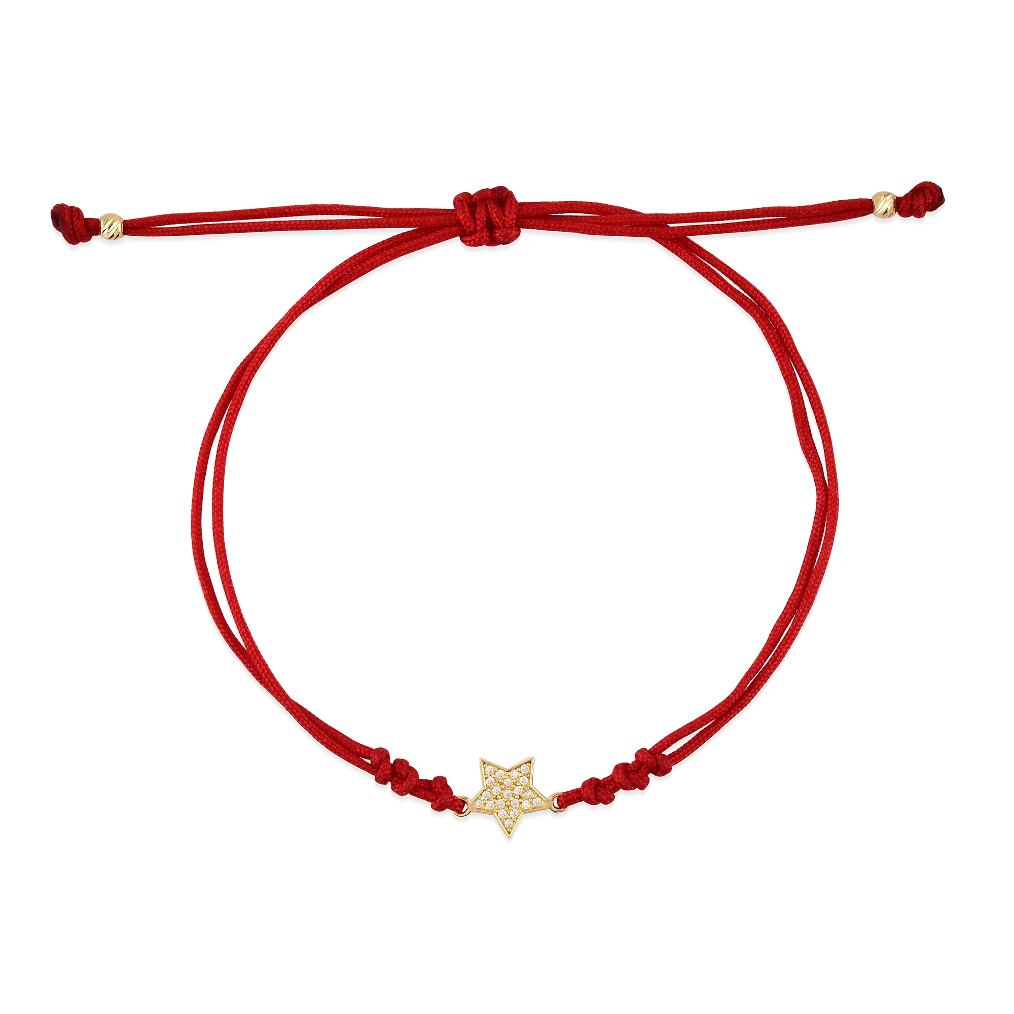 Motto Altın Taşlı Yıldız İpli Bileklik - Görsel 5