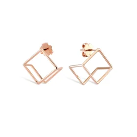 Cubic Geo Küp Altın Küpe