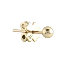 Top Altın Tek Küpe