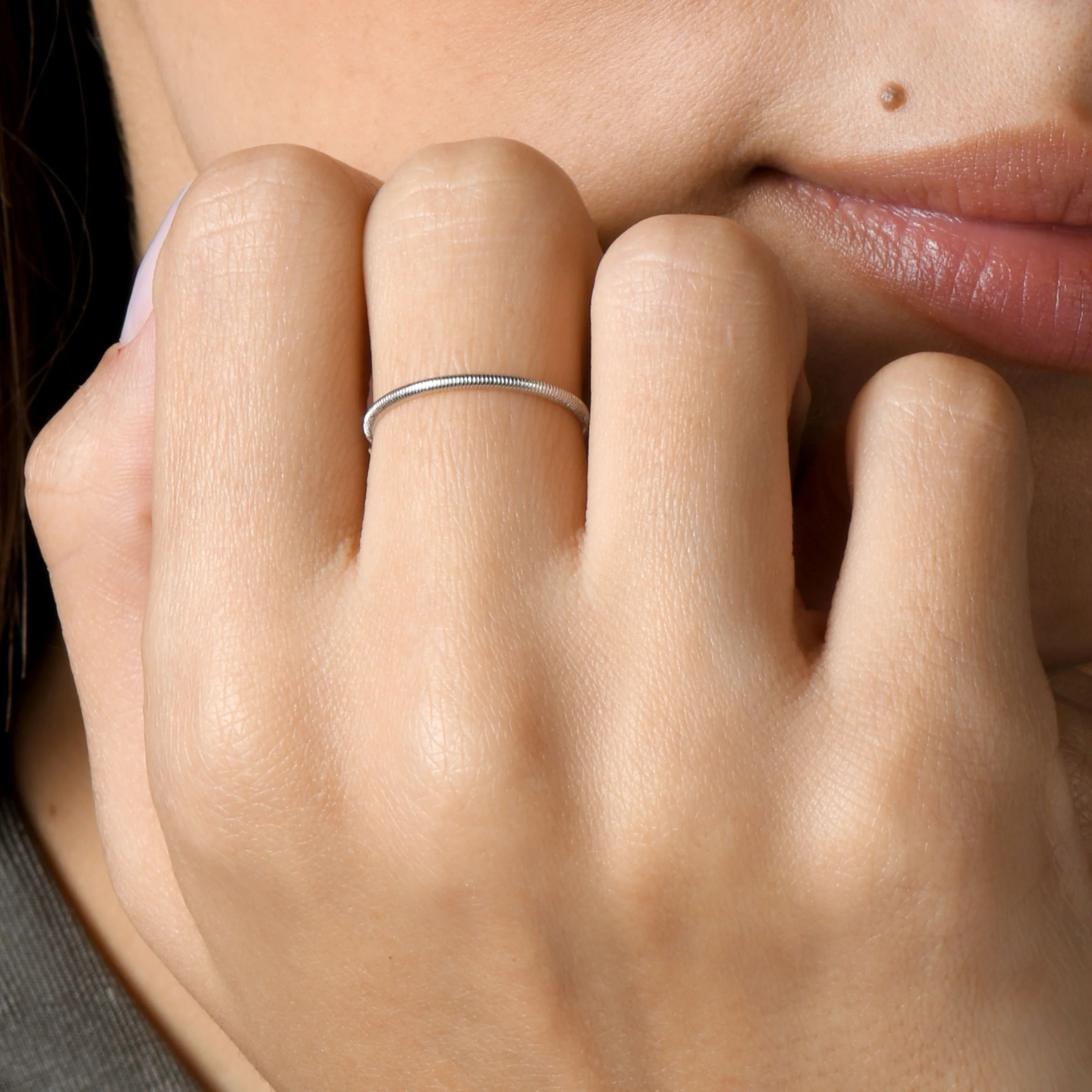 Andante İnce Sarmal Altın Yüzük - Görsel 3