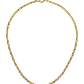 14 Ayar Altın Omega Kilit Detaylı Sık Gurmet Zincir Kolye 4 mm