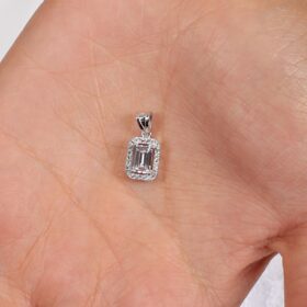 14 Ayar Altın Baget Taş Kolye Ucu