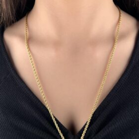 14 Ayar Altın Burgu Halat Zincir 2,65 mm