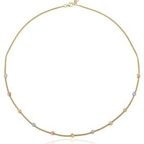 14 Ayar Altın Dorika Dizisi Spica Zincir Kolye