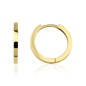 14 Ayar Altın İnce Halka No1 Küpe