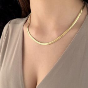 14 Ayar Altın İtalyan Balıksırtı Zincir Kolye 4,20 mm