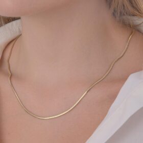 14 Ayar Altın İtalyan Balık Sırtı Zincir 2,50 mm