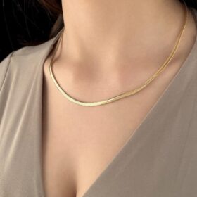 14 Ayar Altın İtalyan Balık Sırtı Zincir 50 cm