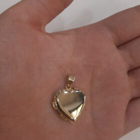 14 Ayar Altın Kapaklı Resim Yapılabilen Oval Kolye Ucu