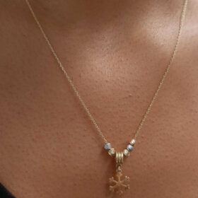 14 Ayar Altın Kar Tanesi Kolye