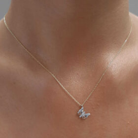 14 Ayar Altın Kelebek Sallantılı Kolye