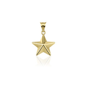 14 Ayar Altın Köşeli Yıldız Kolye Ucu