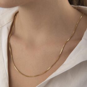 14 Ayar Altın Kolye Küp Zincir