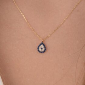 14 Ayar Altın Nazar Boncuklu Kolye 5