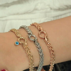 14 Ayar Altın Örgü Bileklik 2