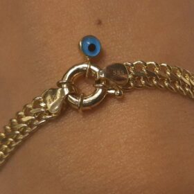 14 Ayar Altın Nazar Boncuklu Viyana Otto Bileklik