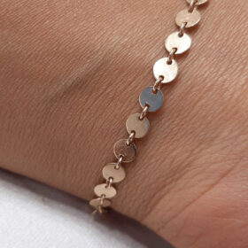 14 Ayar Altın Pul Dizisi Bileklik