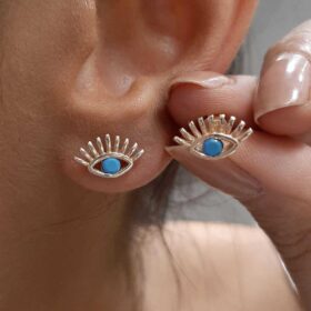 14 Ayar Altın Tek Kirpik Küpe