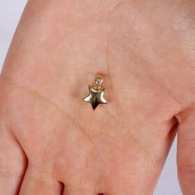 14 Ayar Altın Tombul Yıldız Kolye Ucu