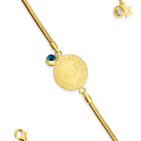 Yeni Çeyrekli 14 Ayar Altın İtalyan Bileklik