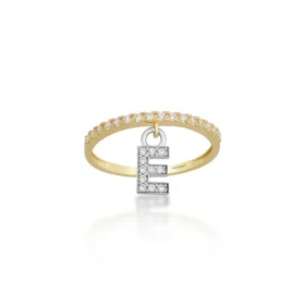 Altın E Harf Yüzük