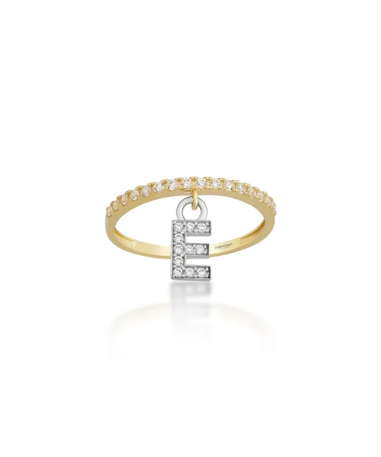 Altın E Harf Yüzük