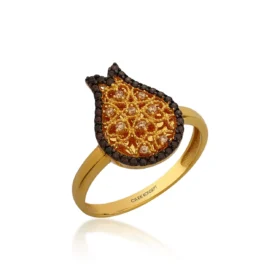 Altın Taşlı Dorikalı Yüzük