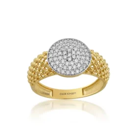 Altın Taşlı Yuvarlak Yüzük