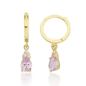 Renkli Taşlı Altın Küpe