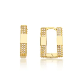 Altın Taşlı Küpe